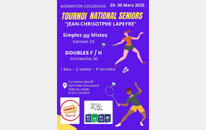 Tournoi Seniors du BACOU le 29-30 mars 2025