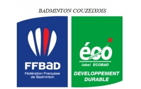 Badminton Couzeixois Label EcoBad 1 étoile