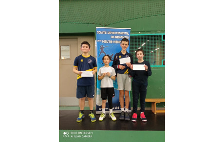 Trophée Élite Jeunes 1ère étape de Doubles,  le 02 Mars 2024 à Faugeras.