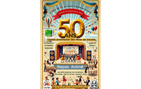 Dans vos agendas.....50 ans du Comité des Fêtes de Couzeix